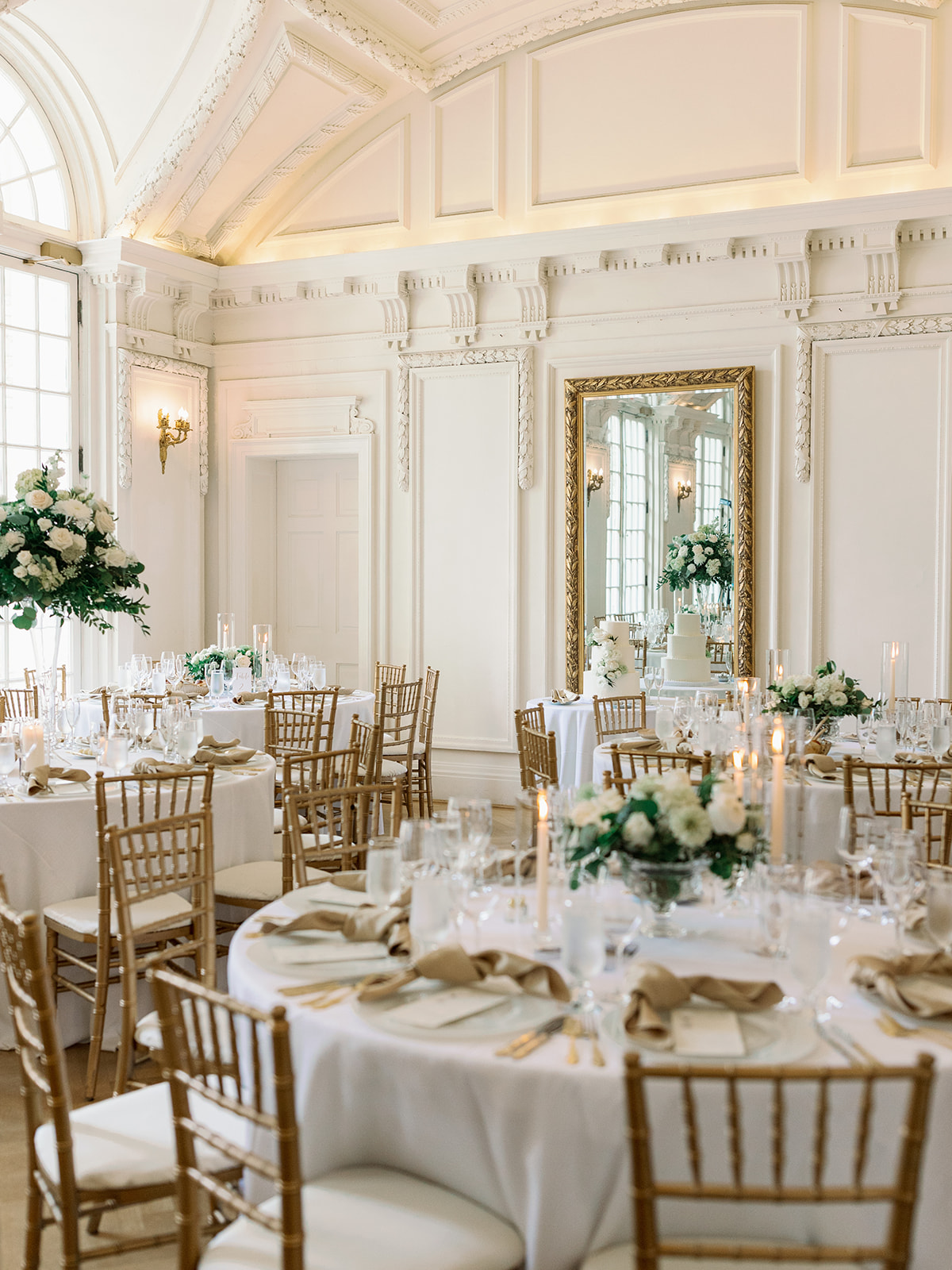 Interior of the Daughters of the American Revolution (DAR) wedding venue in Washington DC.